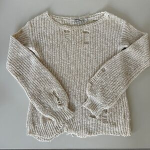 Pam & Gela Chunky Distressed Sweater Size S
